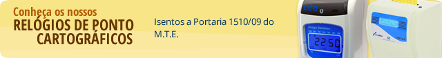 Relógios de Ponto Cartográfico - Isentos a Protaria 1510/09